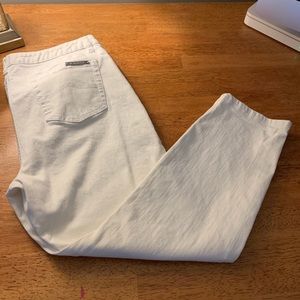 EUC Michael Kors white cropped stretch jeans 12